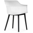 Пластиковый стул Crocs пластик/ткань рогожка, черный/белый 55x58x77 см - Фото 4