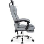 Кресло для руководителя Baron металл/экокожа, хром/серый 64x64x127 см - Фото 3