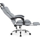 Кресло для руководителя Baron металл/экокожа, хром/серый 64x64x127 см - Фото 6