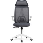 Компьютерное кресло Lokus пластик/сетка, белый/серый 66x65x114 см - фото 121575258