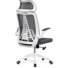 Компьютерное кресло Lokus пластик/сетка, белый/серый 66x65x114 см - фото 121575260