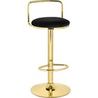 Стул барный Lusia, 380×400×840 мм, метал/велюр, цвет золотой/чёрный - Фото 1