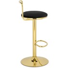 Стул барный Lusia, 380×400×840 мм, метал/велюр, цвет золотой/чёрный - Фото 3