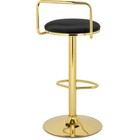 Стул барный Lusia, 380×400×840 мм, метал/велюр, цвет золотой/чёрный - Фото 4
