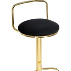 Стул барный Lusia, 380×400×840 мм, метал/велюр, цвет золотой/чёрный - Фото 5
