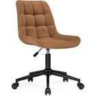 Компьютерное кресло Честер металл/велюр, черный/кирпичный 49x60x84 см - фото 110624821