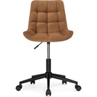 Компьютерное кресло Честер металл/велюр, черный/кирпичный 49x60x84 см - Фото 3