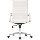 Компьютерное кресло Reus pu металл/экокожа, хром/белый 55x67x107 см - Фото 2