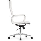 Компьютерное кресло Reus pu металл/экокожа, хром/белый 55x67x107 см - Фото 4