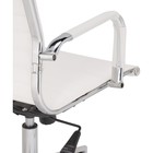 Компьютерное кресло Reus pu металл/экокожа, хром/белый 55x67x107 см - Фото 7