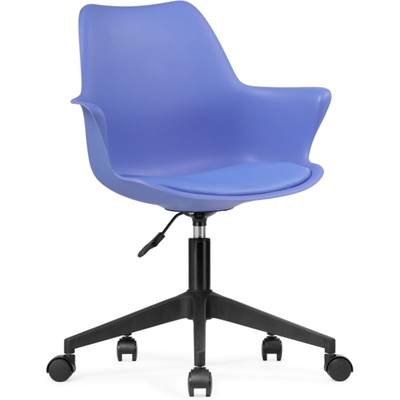 Компьютерное кресло Tulin пластик/экокожа, черный/синий 60x60x83 см