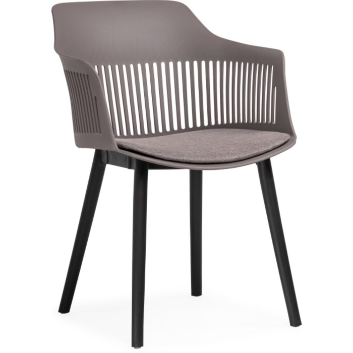 Пластиковый стул Crocs пластик/ткань рогожка, черный/серый 55x60x76 см