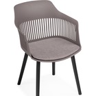 Пластиковый стул Crocs пластик/ткань рогожка, черный/серый 55x60x76 см 10509452