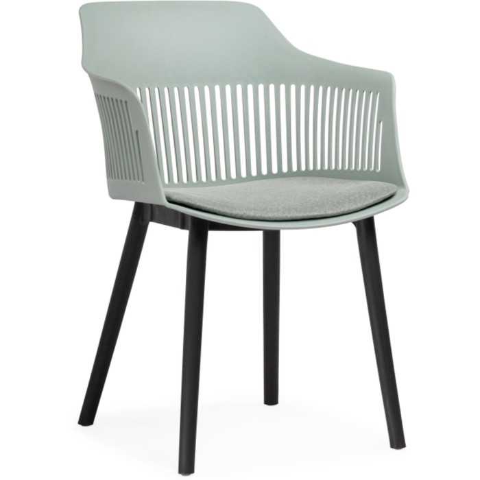 Пластиковый стул Crocs пластик/ткань рогожка, черный/зеленый 55x60x76 см