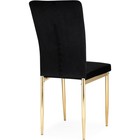 Стул на металлокаркасе металл/велюр, золотой/черный 42x54x94 см - Фото 4