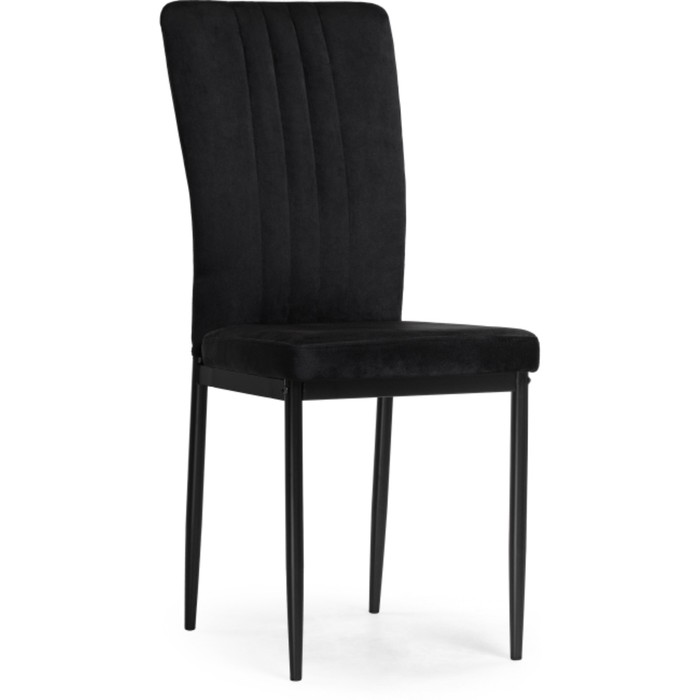 

Стул на металлокаркасе Rek металл/велюр, черный/черный 42x54x94 см