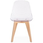 Пластиковый стул Vart массив бука/пластик, натуральный/прозрачный 47x53x81 см - Фото 2