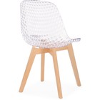 Пластиковый стул Vart массив бука/пластик, натуральный/прозрачный 47x53x81 см - Фото 4