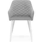 Стул на металлокаркасе Стив металл/велюр, белый/серый 52x68x81 см 10509462