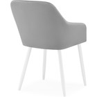 Стул на металлокаркасе Стив металл/велюр, белый/серый 52x68x81 см 10509462