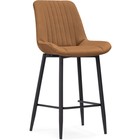 Стул барный Седа К металл/велюр, черный/кирпичный 49x57x102 см - Фото 1