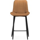 Стул барный Седа К металл/велюр, черный/кирпичный 49x57x102 см - Фото 2