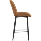 Стул барный Седа К металл/велюр, черный/кирпичный 49x57x102 см - Фото 3