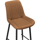 Стул барный Седа К металл/велюр, черный/кирпичный 49x57x102 см - Фото 5