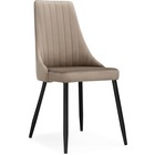 Стул на металлокаркасе Кора металл/велюр, черный/бежевый 49x60x95 см 10509479