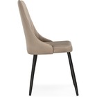 Стул на металлокаркасе Кора металл/велюр, черный/бежевый 49x60x95 см 10509479