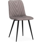 Стул на металлокаркасе Ральф металл/велюр, черный/латте 44x53x83 см 10509488