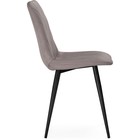 Стул на металлокаркасе Ральф металл/велюр, черный/латте 44x53x83 см 10509488