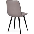 Стул на металлокаркасе Ральф металл/велюр, черный/латте 44x53x83 см 10509488