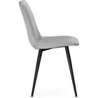 Стул на металлокаркасе Ральф металл/велюр, черный/светло-серый 44x53x83 см  (артикул 10509489)  большой выбор товаров оптом и в розницу по низким ценам с доставкой