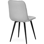 Стул на металлокаркасе Ральф металл/велюр, черный/светло-серый 44x53x83 см  (артикул 10509489)  большой выбор товаров оптом и в розницу по низким ценам с доставкой