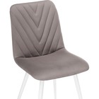 Стул на металлокаркасе Ральф металл/велюр, белый/латте 44x53x83 см  (артикул 10509496)  большой выбор товаров оптом и в розницу по низким ценам с доставкой