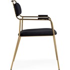 Стул на металлокаркасе Aspen металл/велюр, золотой/черный 60x65x86 см 10509504