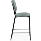 Стул барный Reparo металл/ткань букле, черный/оливковый 48x48x94 см 10509516