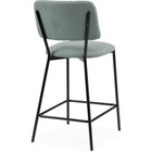 Стул барный Reparo металл/ткань букле, черный/оливковый 48x48x94 см 10509516