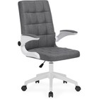 Компьютерное кресло Elga пластик/ткань, белый/серый 63x59x96 см - фото 110624941