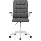 Компьютерное кресло Elga пластик/ткань, белый/серый 63x59x96 см - Фото 3