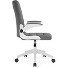 Компьютерное кресло Elga пластик/ткань, белый/серый 63x59x96 см - Фото 4