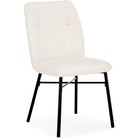 Стул на металлокаркасе Denis металл/ткань букле, черный/белый 46x59x87 см  (артикул 10509524)  большой выбор товаров оптом и в розницу по низким ценам с доставкой