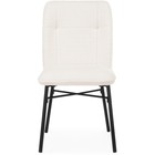 Стул на металлокаркасе Denis металл/ткань букле, черный/белый 46x59x87 см  (артикул 10509524)  большой выбор товаров оптом и в розницу по низким ценам с доставкой