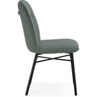 Стул на металлокаркасе Denis металл/ткань букле, черный/оливковый 46x59x87 см 10509525