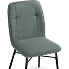 Стул на металлокаркасе Denis металл/ткань букле, черный/оливковый 46x59x87 см 10509525