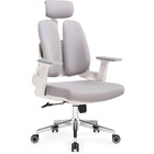 Кресло игровое Hiba металл/ткань, серый/серый 65x62x108 см - фото 110624991