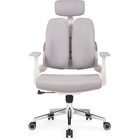 Кресло игровое Hiba металл/ткань, серый/серый 65x62x108 см - фото 121969641