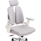 Кресло игровое Hiba металл/ткань, серый/серый 65x62x108 см - фото 121969645