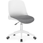 Компьютерное кресло Zarius пластик/ткань, серый/белый/серый 58x58x83 см - фото 121969651